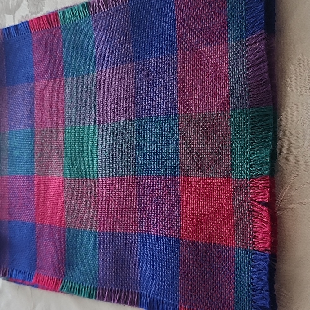 Dansk Plaid Wool Woven Placemats - Set Of Eight